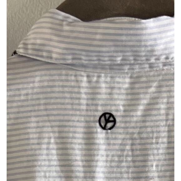 Madewell Embroidered Peace Sign Short Sleeve Tie-Front Shirt Size S - Picture 7 of 9
